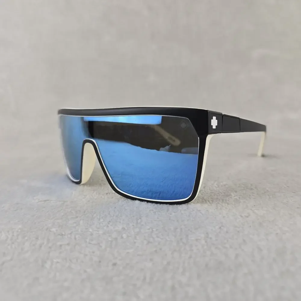 Spy+ Optic Flynn Black Whitewall Frame Sunglasses Blue Lens 134 00-140
